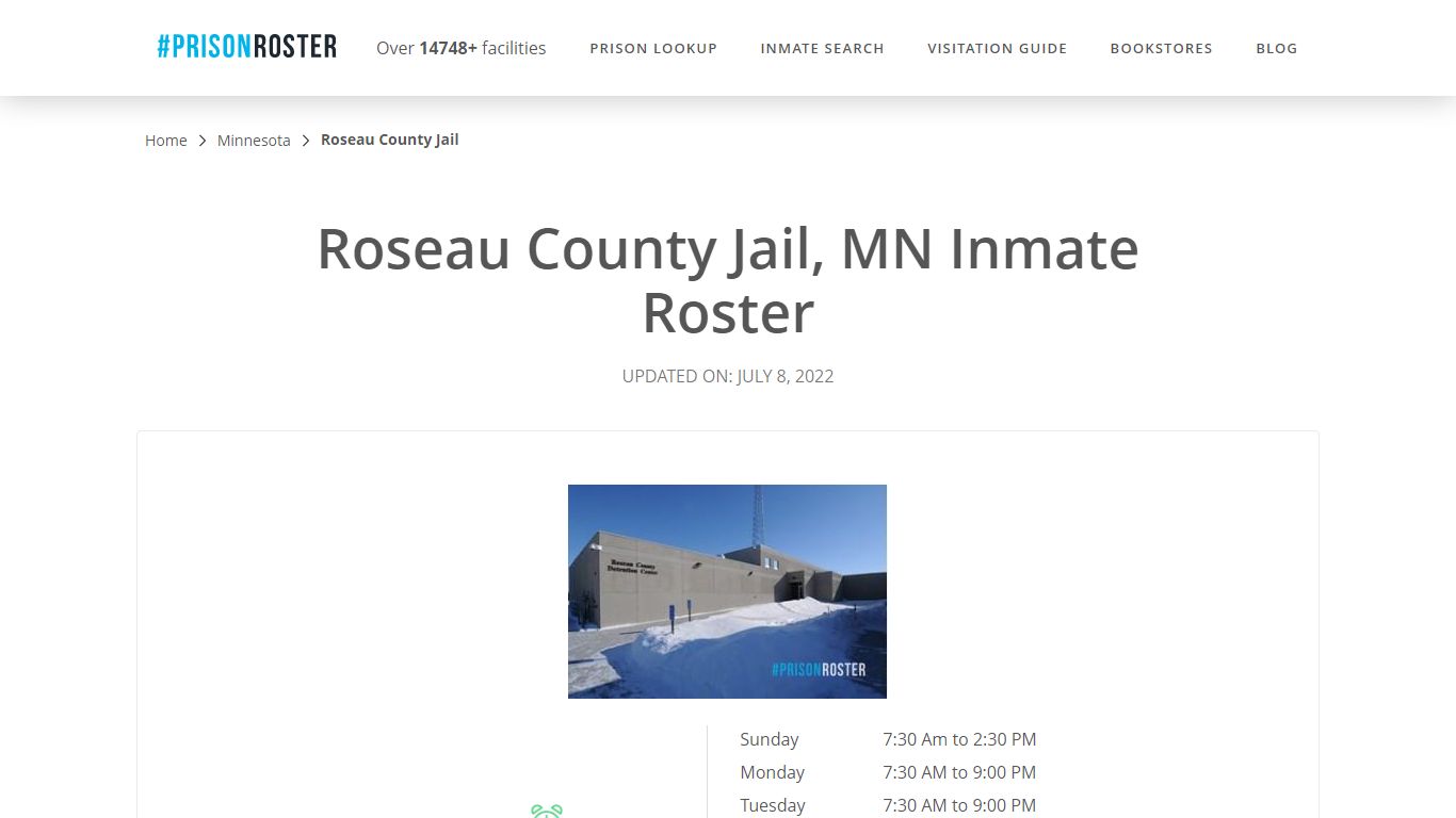Roseau County Jail, MN Inmate Roster