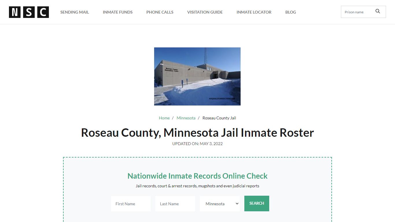 Roseau County, Minnesota Jail Inmate List