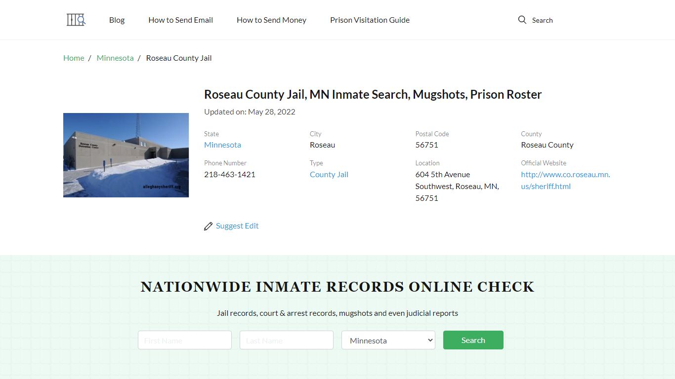 Roseau County Jail, MN Inmate Search, Mugshots, Prison Roster