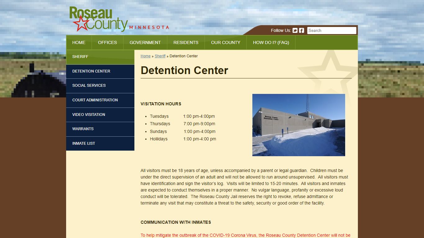 Detention Center - Roseau County, Minnesota
